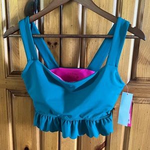 NWT!! Lilly Pulitzer Luisa Scallop Sports Bra